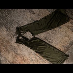 Green satin chaps